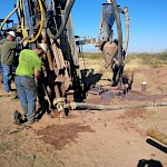 2016 reverse circulation drill program south-east of Mexican Hat hill 